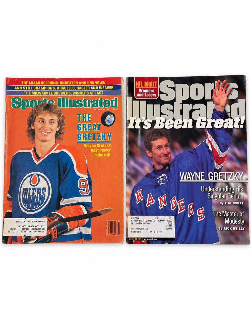 Wayne Gretzky Sports Illustrated Magazine Lot 1981 1999 Vintage Hockey NHL
